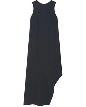 Aeron Glaze Asymmetric Satin Maxi Dress - Blauw