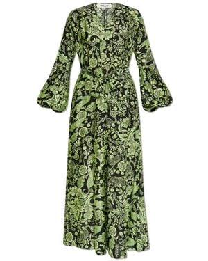 Diane von Furstenberg Kleid mit seidenfinish - Grün