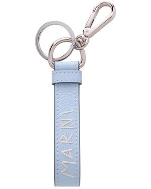 Marni Logo-Schlüsselanhänger Mit Stickerei - Blau