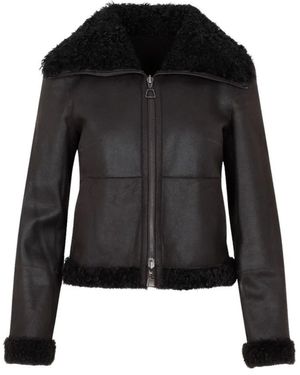 Akris Leather Jackets - Black