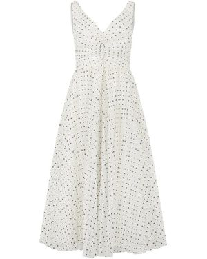 RED Valentino Kleedjes ,Wit ,Polka Dot Midi Jurk