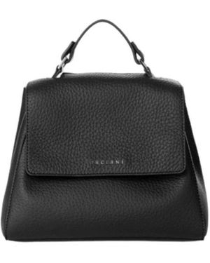 Orciani Weiche Lederhandtasche Nero Aw25 - Schwarz