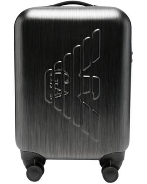 Emporio Armani Handbagage Koffer Met Logo - Zwart