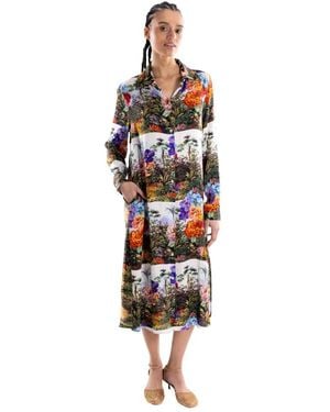 5 PROGRESS Langes Hemdkleid - Rot