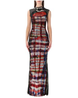 OTTOLINGER Kleedjes ,Veelkleurig ,Polyester Mesh Lange Jurk - Rood