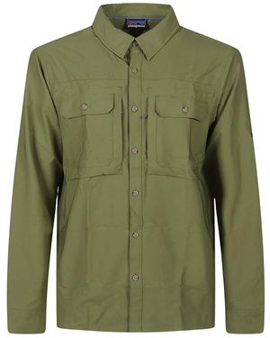 Patagonia Fitness ,Groen ,Lange Mouwen Zelfgeleide Zon Shirt