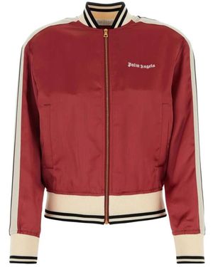 Palm Angels Tiziano Viscose Bomber Jacket - Red