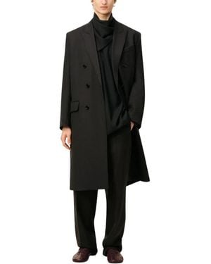 Ami Paris Double-Breasted Coats - Negro