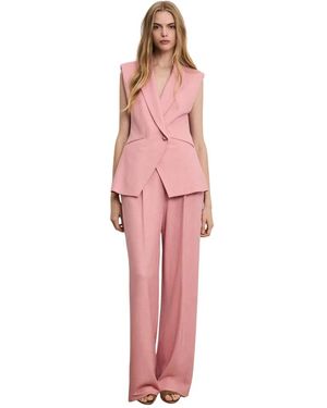 Veronica Beard Marbeau Wide Leg Pant - Roze