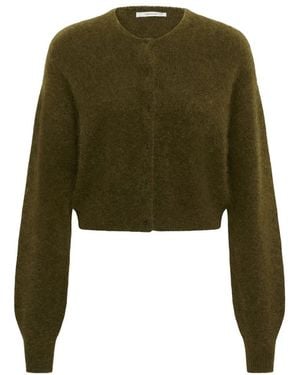 Gestuz Truien & Vesten ,Bruin ,Wol Gzdebbie Kort Cardigan - Groen