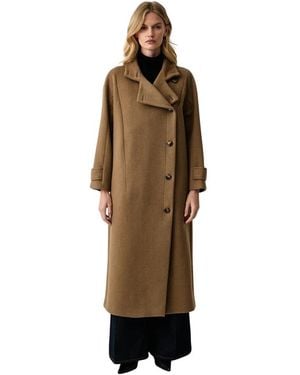 Trussardi Single-Breasted Coats - Marrón