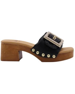 E mia Heeled Mules - Brown