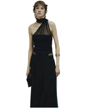 Erika Cavallini Semi Couture Sleeveless Tops - Negro