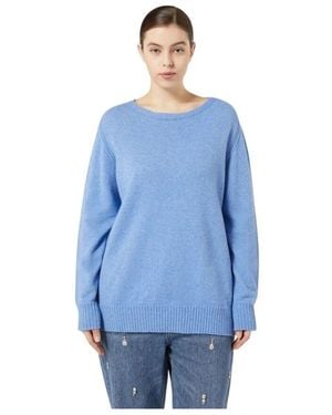 Marina Rinaldi Round-Neck Knitwear - Bleu