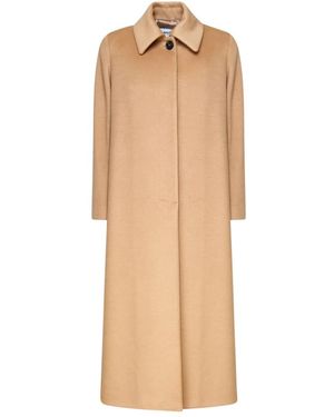 Mariuccia Milano Single-Breasted Coats - Neutro