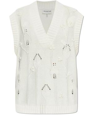 Munthe V-Neck Knitwear - Blanco
