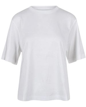 Laminar Tops ,Wit ,T-Shirt Met Ronde Hals