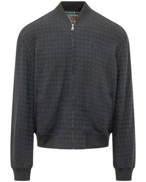 Etro Jassen ,Zwart ,Nylon Bomberjack - Blauw