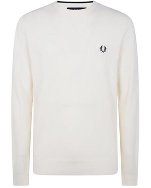 Fred Perry Round-Neck Knitwear - Blanc