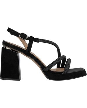 Alma En Pena. High Heel Sandals - Black