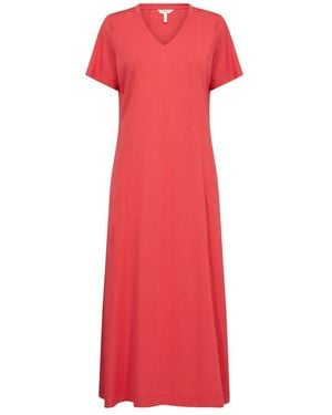 Part Two Kurzarm V-Ausschnitt Kleid Bittersweet - Rot