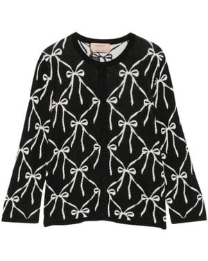Twinset Truien & Vesten ,Veelkleurig ,Cardigan - Zwart