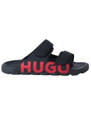 HUGO Synthetische Slippers - Blauw