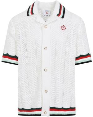CASABLANCA Short Sleeve Shirts - Bianco