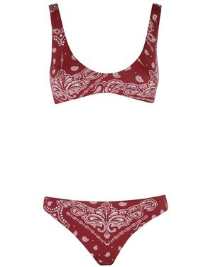 VENUJA Badmode ,Veelkleurig ,Malibu High Cut Brazilian Brassiere - Rood