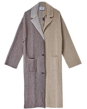 Moschino Single-Breasted Coats - Brown