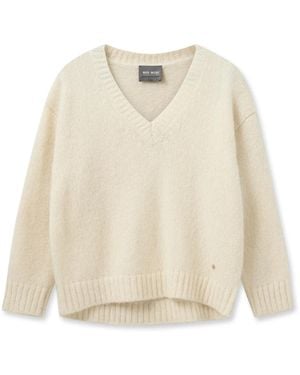 Mos Mosh V-Neck Knitwear - Natural