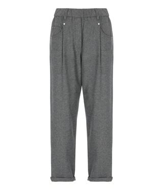 Brunello Cucinelli Straight Trousers - Gris