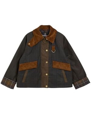 Barbour Jassen ,Groen ,Katoen Irene Waxed Jacket - Bruin