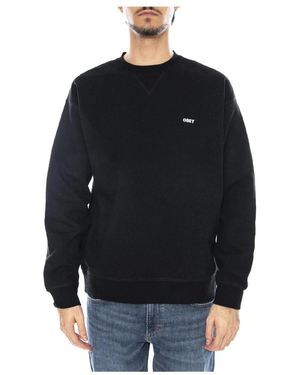 Obey Hoodies & Sweatvesten ,Zwart ,Felpa Girocollo