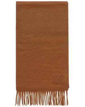 Max Mara Accessoires ,Bruin ,Wol Camel Wool Scarf