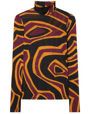 PUCCI Truien & Vesten ,Veelkleurig ,Wol Labirinto High-Neck Top - Meerkleurig