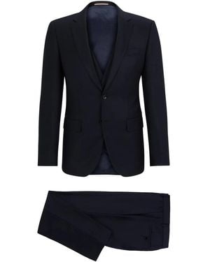 HUGO Single Breasted Suits - Blue
