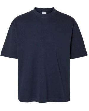 SELECTED Looseoscar O-Neck Tee - Blauw