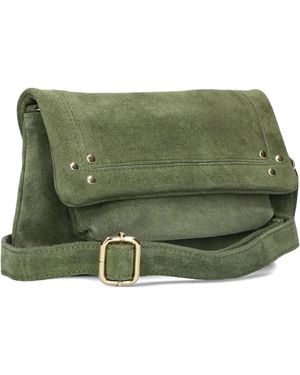 Notre-v Grüne Wildleder Crossbody Schultertasche