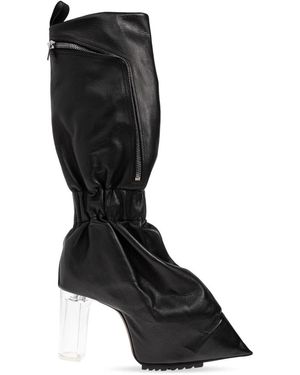 Rick Owens Schoenen ,Zwart ,Leer Cargo Taquito Platform Boots
