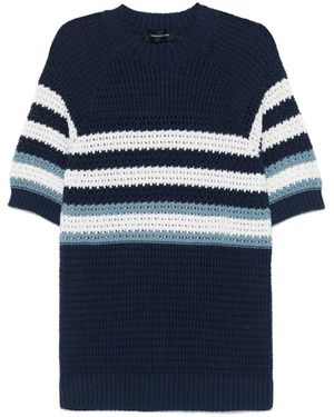 Tagliatore Round-Neck Knitwear - Blue