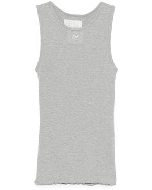ERL Ribbed Knit T-Shirt - Grey