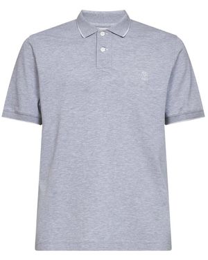 Brunello Cucinelli Polo Shirts - Blue