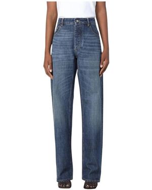 Bottega Veneta Wide Leg Jeans Mit Hoher Taille - Blau