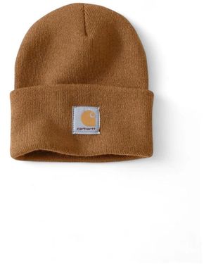 Carhartt Gebreide Omgeslagen Beanie Muts - Bruin