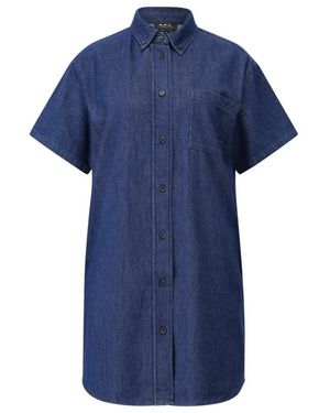 A.P.C. Shirt Dresses - Blauw