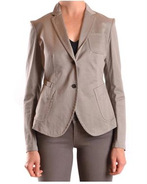 Neil Barrett Beiger Baumwollblazer Mit V-Ausschnitt - Braun