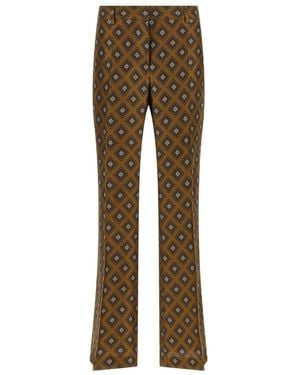 Alberto Biani Straight Trousers - Brown