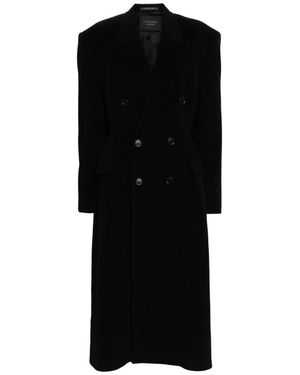 Balenciaga Single-Breasted Coats - Black