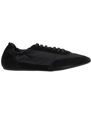 Prada Logoed Sneakers Mit Wildleder-Details - Schwarz